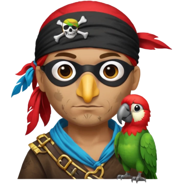 pirate and parrot emoji