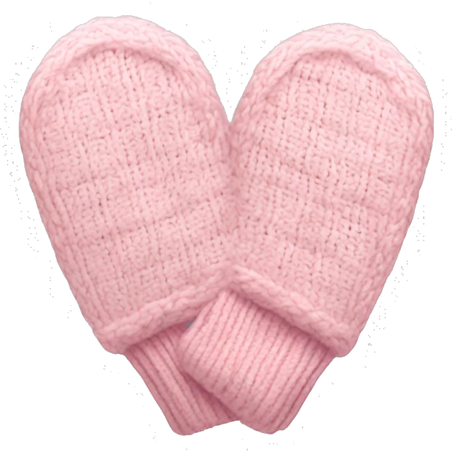 Light pink mittens heart emoji