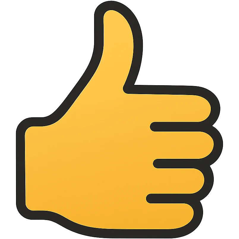 thumbs up emoji, friendly and clear emoji