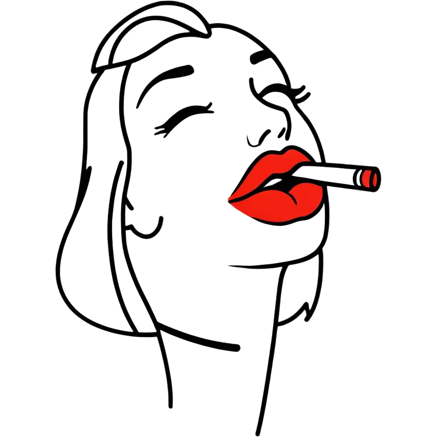 Big lips blowing a kiss emoji