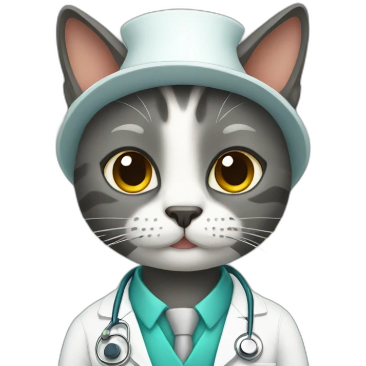 cat doctor emoji