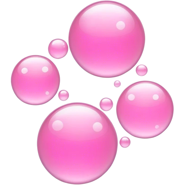 Pink bubbles emoji