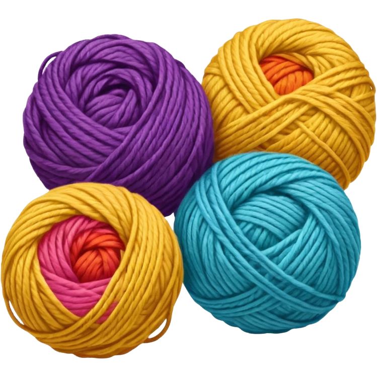 three balls of thread emoji