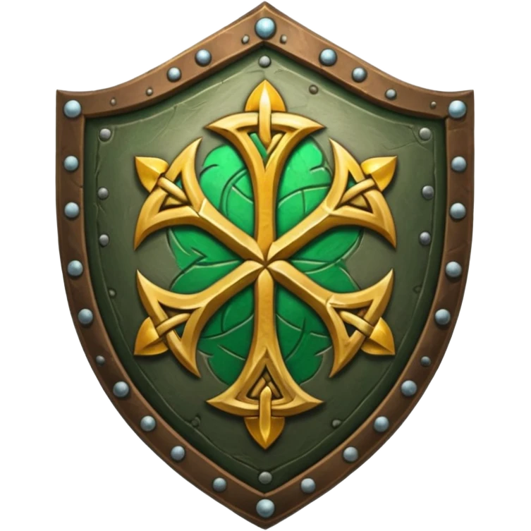 celtic symbols on a shield, world of war craft style emoji