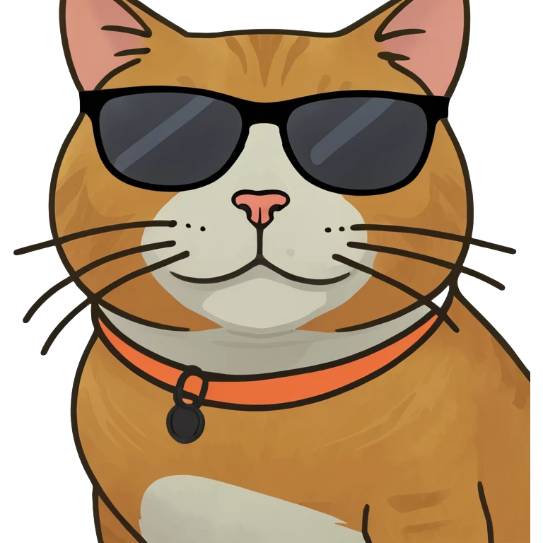 Cat with sunglasses emoji