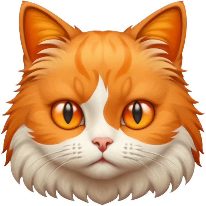 a cat is sad and mad emoji