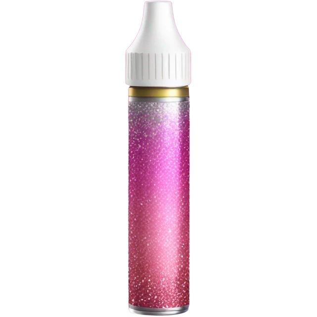 Pink ombre vape with glitter emoji