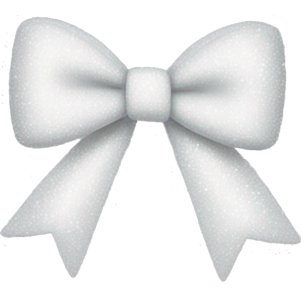 White sparkly bow emoji