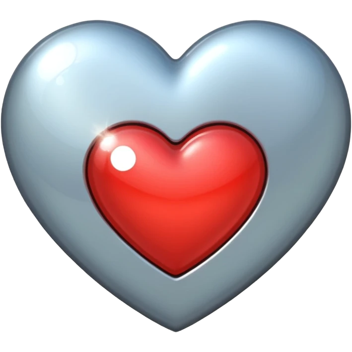 heart with a mirror effect emoji