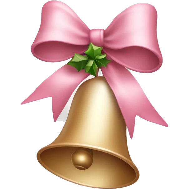 Light pink Christmas bells emoji