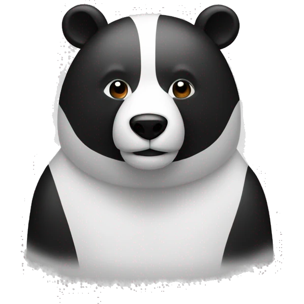 Black and white bear emoji
