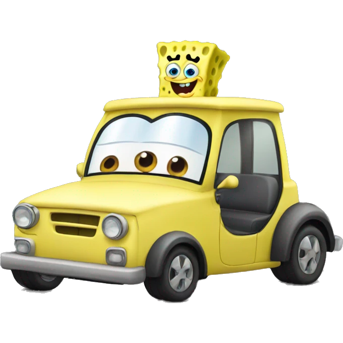 SpongeBob driving  emoji