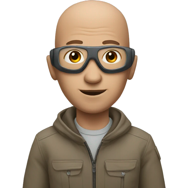  a hairless man flying a drone emoji