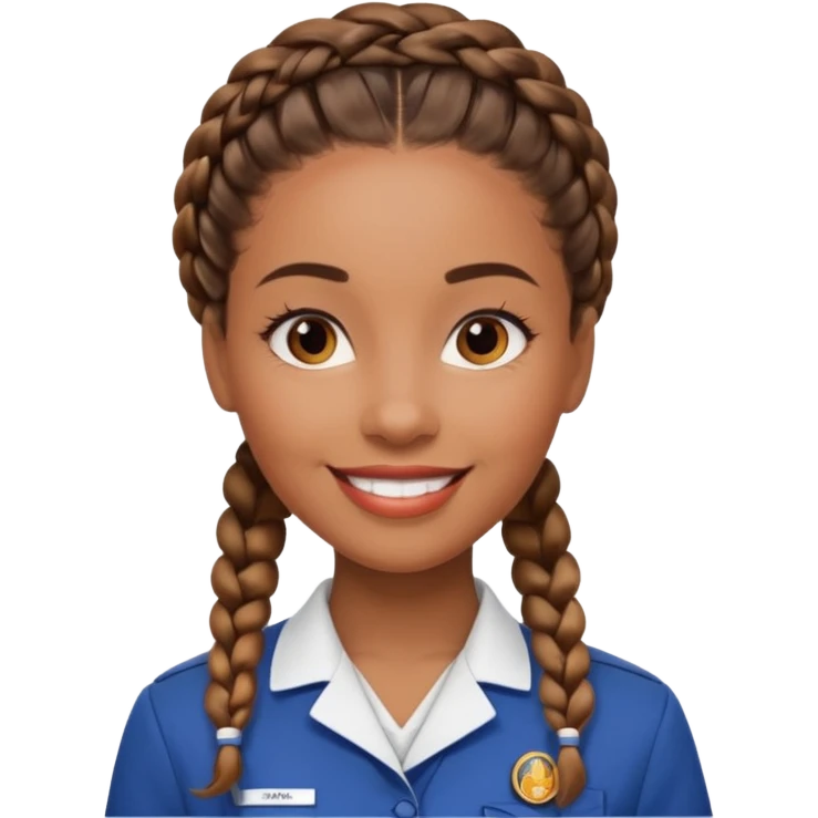 black braided haired hotel receptionist emoji