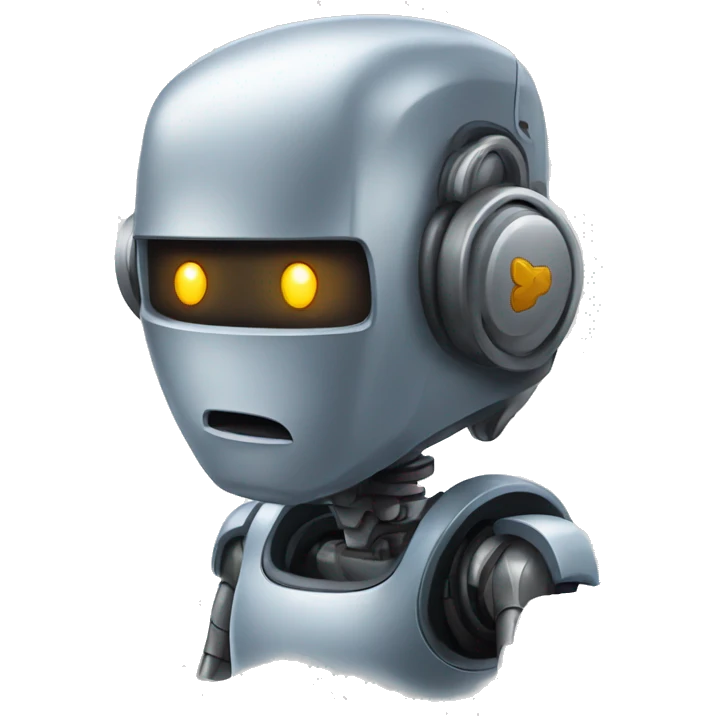 a robot generating flashcard emoji