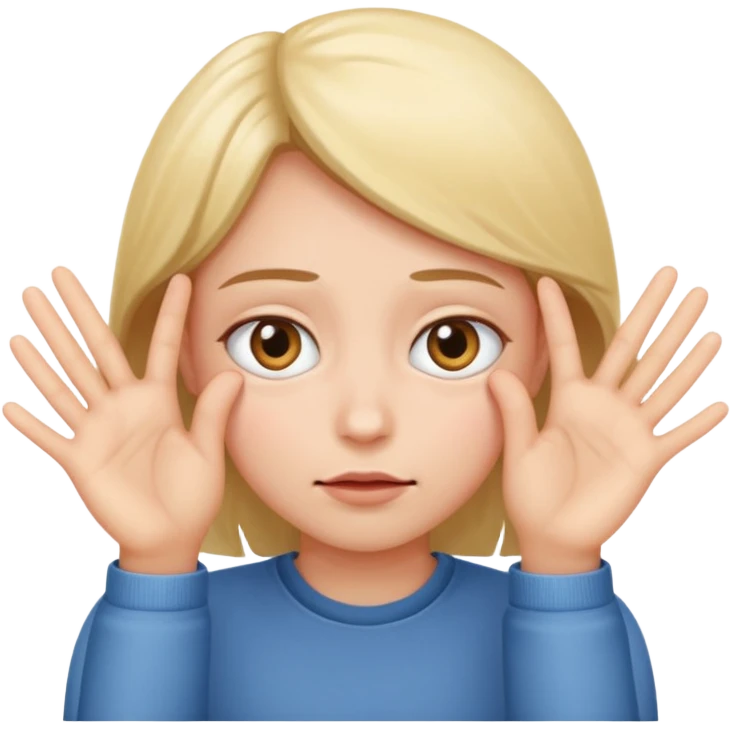 Peeking eyes through fingers emoji