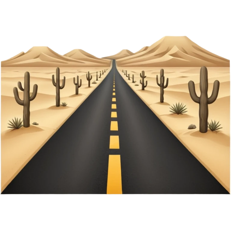road with desert background emoji
