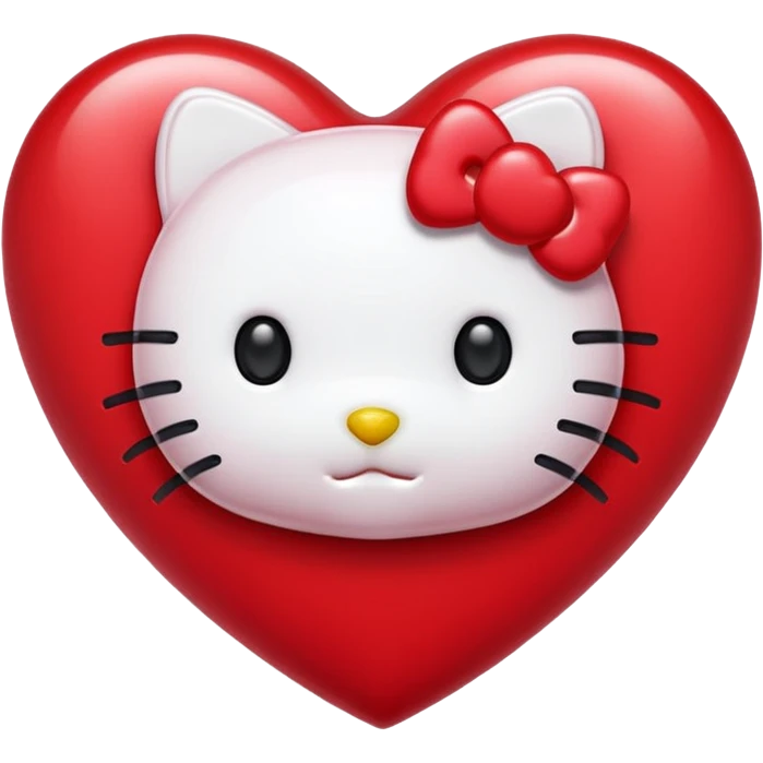 Hello kitty heart emoji