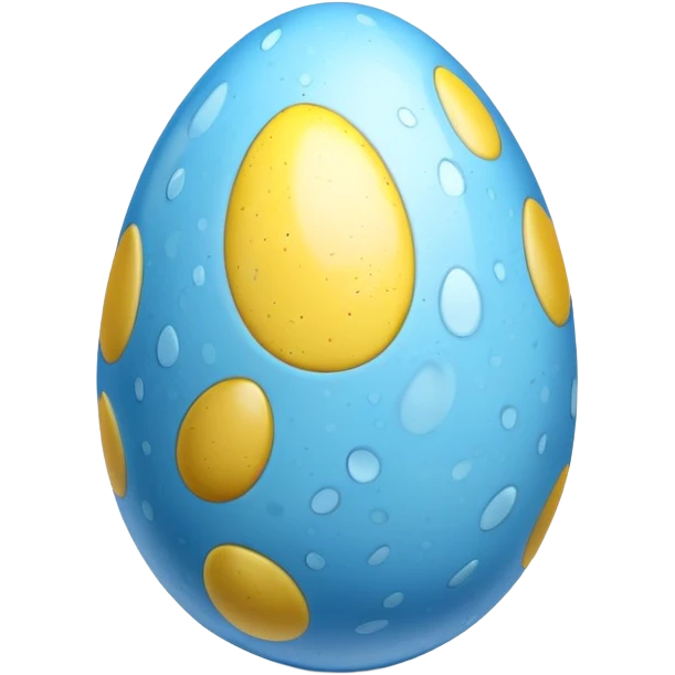yellow and blue Easter egg emoji