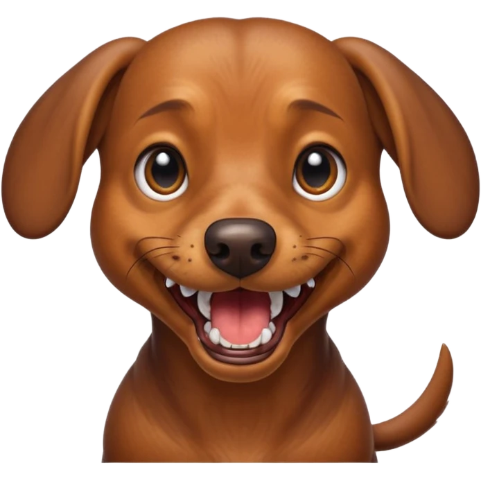 Create an angry dachshund emoji