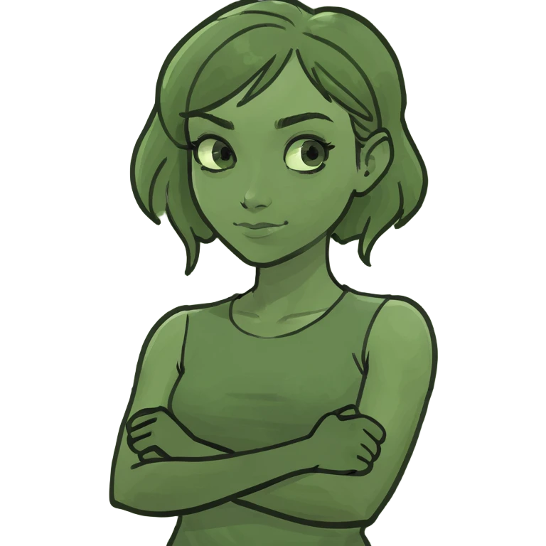Black girl with arms crossed emoji