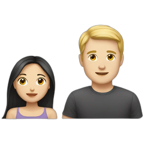 white man with asian girlfriend emoji