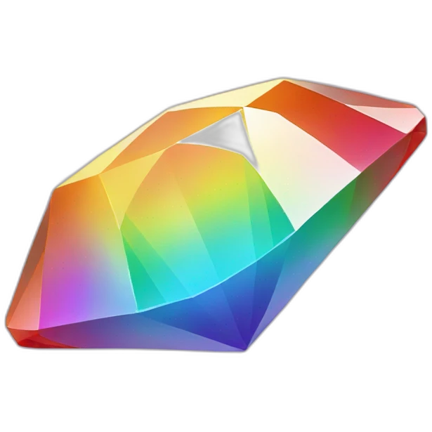 Rainbow diamond emoji