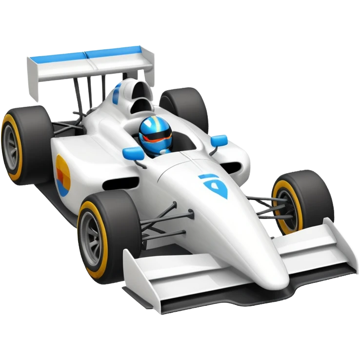 white Formula car emoji