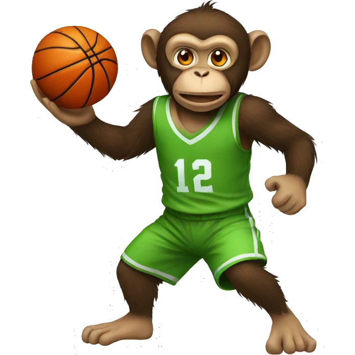 Monkey play basketball  emoji