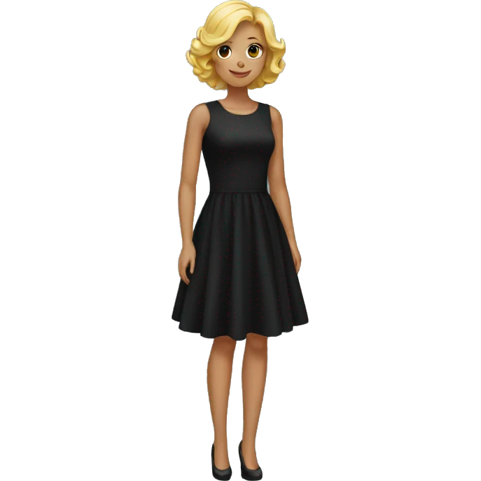 smal black dress emoji