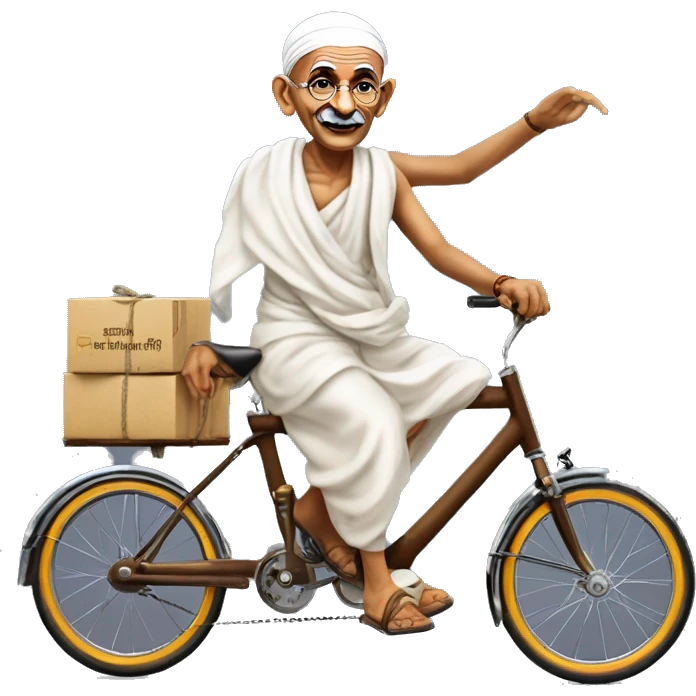 Riding the wheels of change this Gandhi Jayanti with Sindhu Parcel services. Let's honor the legacy of Mahatma Gandhi and strive for a better future. Happy Gandhi Jayanti to all! 
 emoji