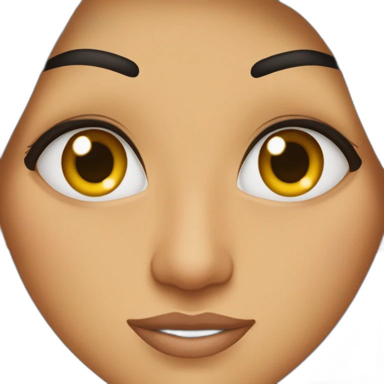 Brune arabe musulmane gros sourcils emoji