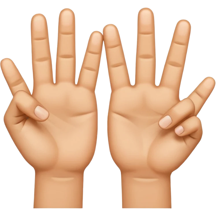 both hands with thumbs and index fingers extended to form Ls, emoji style emoji