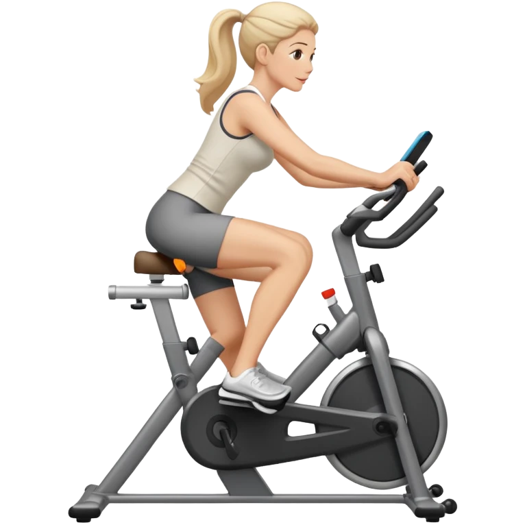 mother pedaling on an exercise bike emoji