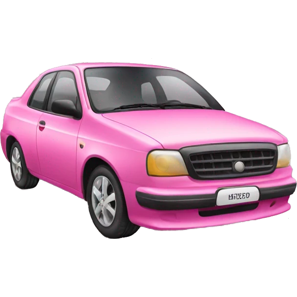A pink car emoji