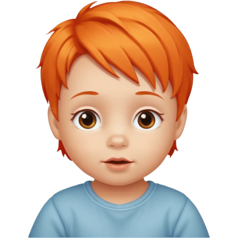 orange hair baby  emoji