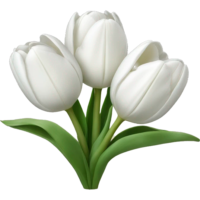 White tulips emoji