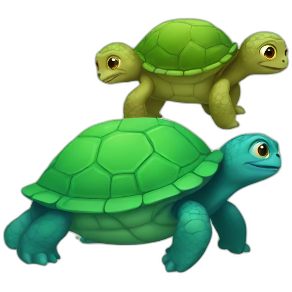 Turtle and monkey emoji