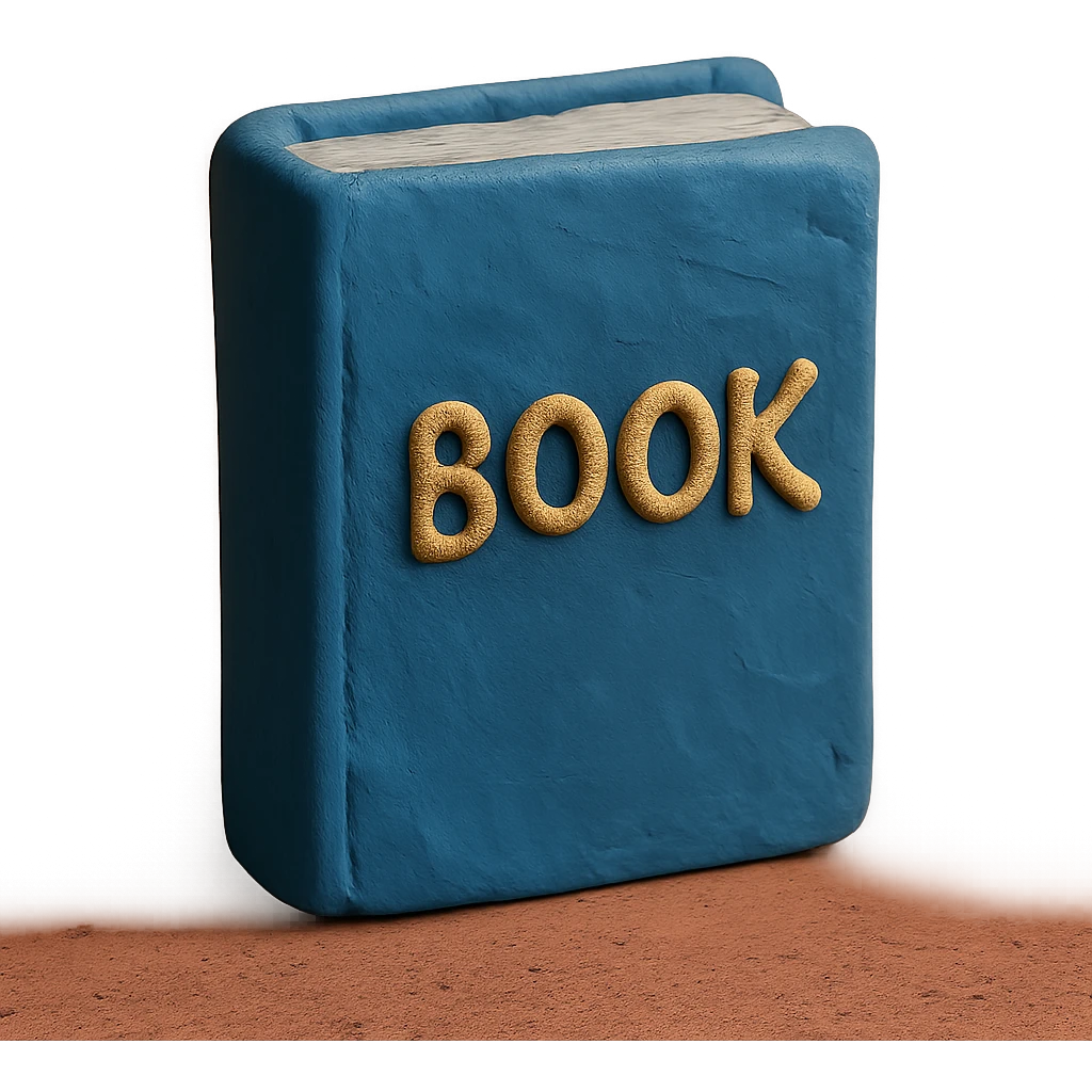 closed blue book with gold title emoji