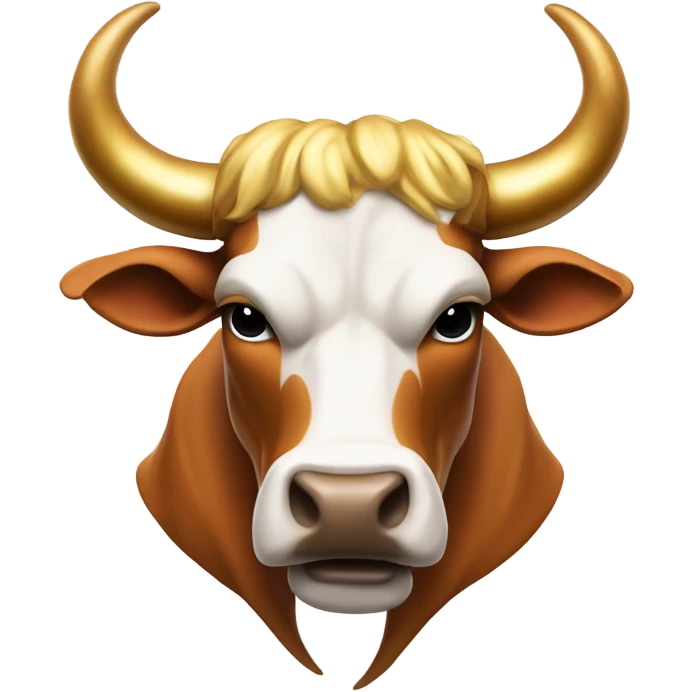 Texas longhorn wearing gold chain football emoji
