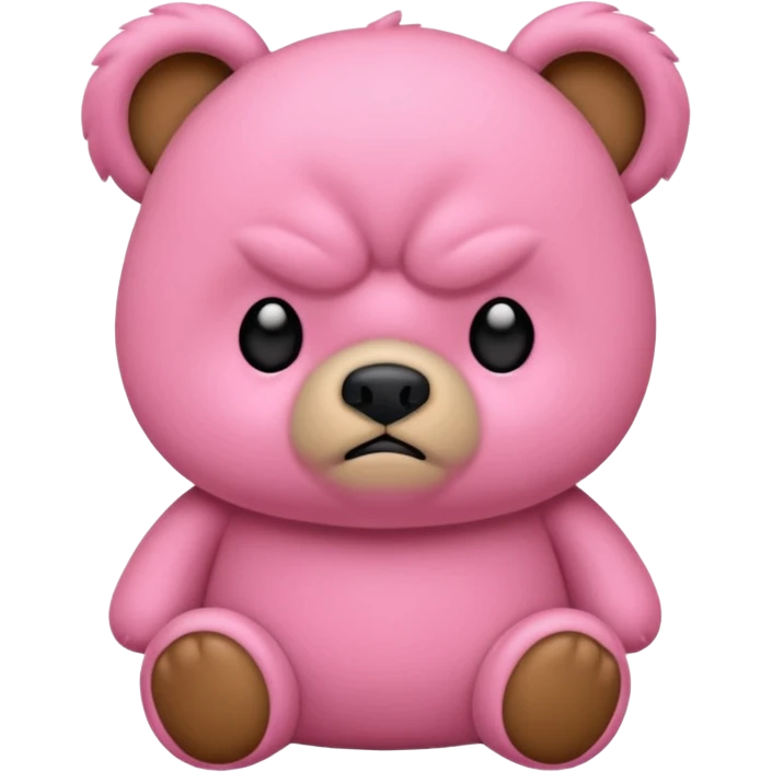 Osito gruñosito rosado emoji