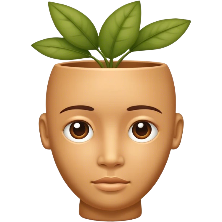 Vase human head  emoji