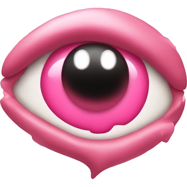 heart eye emoji with pink hearts instead of red emoji