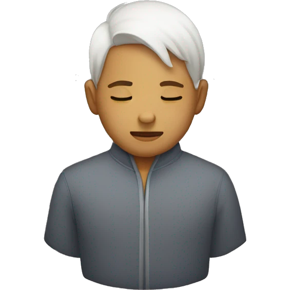 serene boy with closed eyes emoji