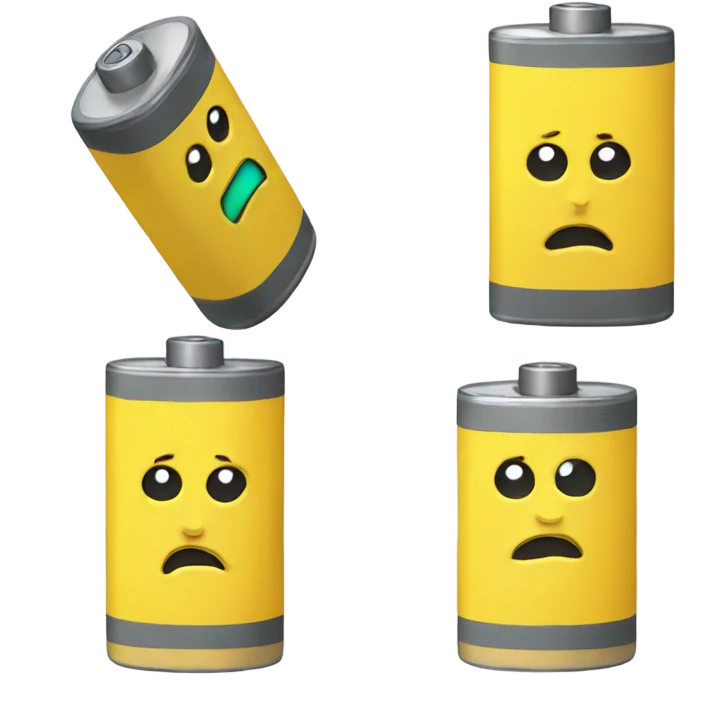 Yellow Sad battery  emoji