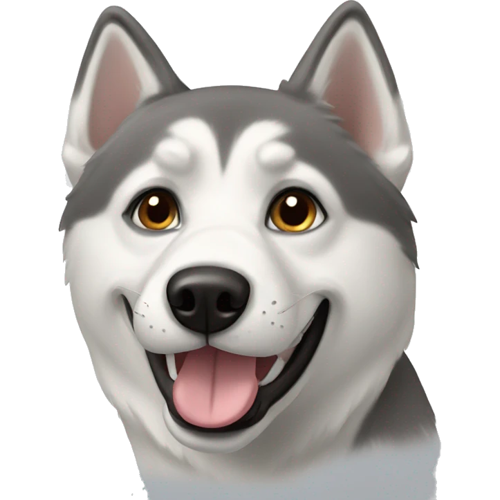 Husky with labrador emoji