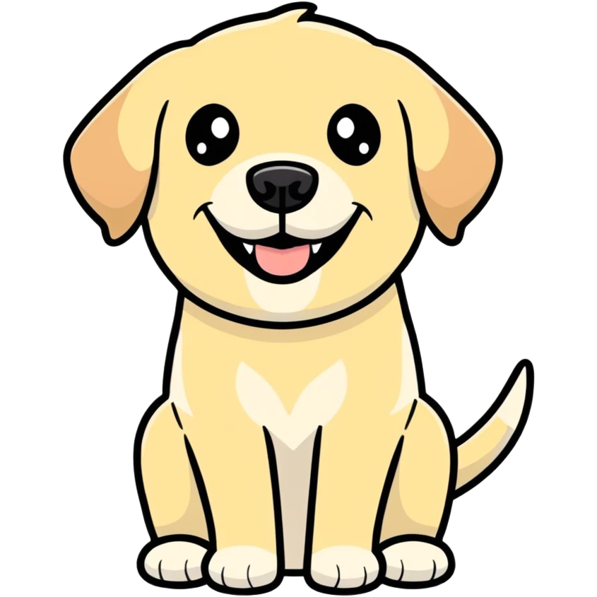 labrador with nice smile white teeth emoji