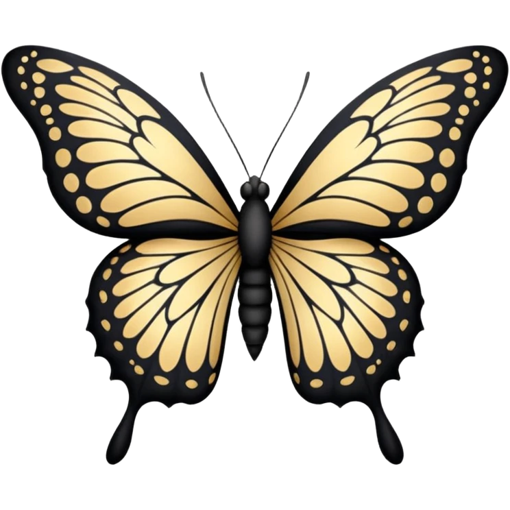Mariposa negra  emoji