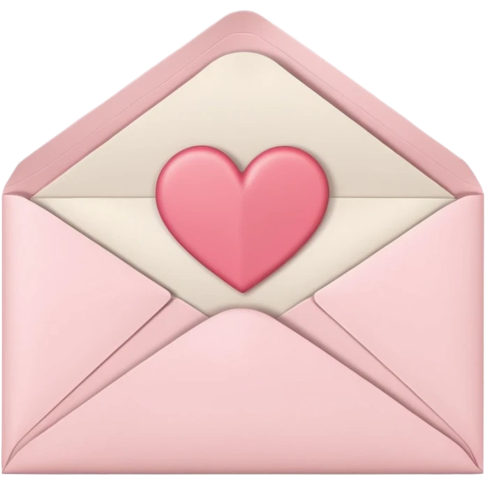 light pink cute envelope with letter, variation 2 emoji