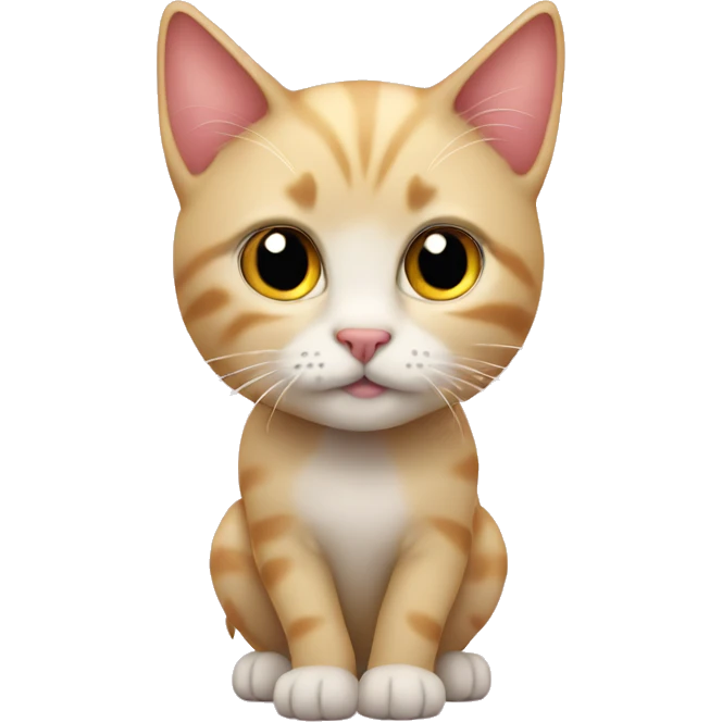 heart with little blonde cat inside emoji